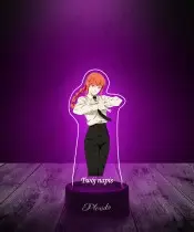 Makima Chainsaw Man 3D Plexido LED-Lampe mit UV-Druck