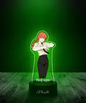 Makima Chainsaw Man 3D Plexido LED-Lampe mit UV-Druck