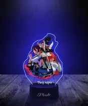 3D-Plexido-LED-Lampe mit UV-Druck „Kettensägenmann“-Poster