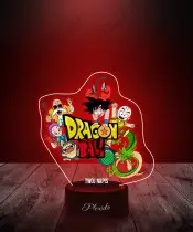 Lampka LED 3D Plexido z Nadrukiem UV Dragon Ball Postacie