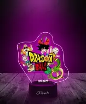 3D Plexido LED Lamp with UV Print Dragon Ball Characters