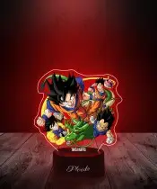 Lampka LED 3D Plexido z Nadrukiem UV Dragon Ball Smok Goku