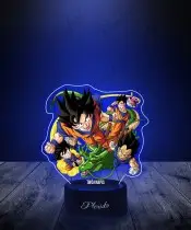 Lampka LED 3D Plexido z Nadrukiem UV Dragon Ball Smok Goku