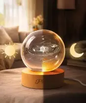 Kryształowa Kulka 3D Układ Słoneczny Planetarny