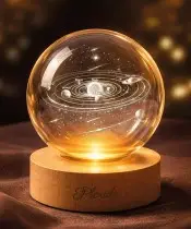 Kryształowa Kulka 3D Układ Słoneczny Planetarny