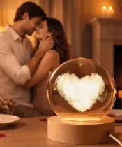 copy of 3D Crystal Ball Valentine's Day Gift Heart I Love You