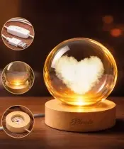 copy of 3D Crystal Ball Valentine's Day Gift Heart I Love You