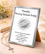 Personalized Silver Communion Frame Souvenir Gift