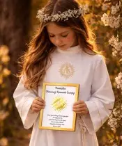 First Holy Communion Souvenir - Personalized Gold Frame