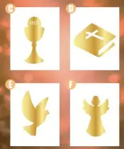 Erinnerungsstück zur Erstkommunion – personalisierter Goldrahmen