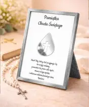 Personalized Silver Frame for Baptism, Souvenir, Gift