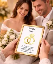 Wedding Souvenir Personalized Gold Frame Gift