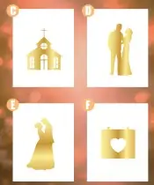 Personalisiertes Hochzeitsgeschenk im Goldrahmen