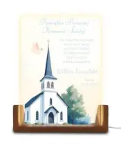 LED Night Lamp for Communion, Wooden Stand