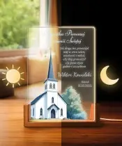 LED Night Lamp for Communion, Wooden Stand