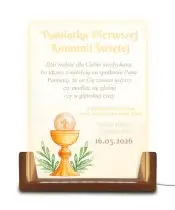 Souvenir zur Erstkommunion, LED-Ständer aus Holz