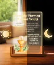 Souvenir zur Erstkommunion, LED-Ständer aus Holz