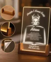 copy of First Holy Communion Souvenir Wooden LED Stand