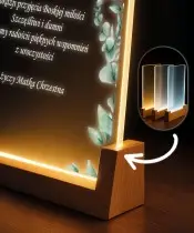 LED-Nachtlampe für die Kommunion, Holzständer, Souvenir