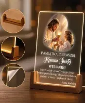 First Holy Communion Souvenir Wooden LED Heart Frame