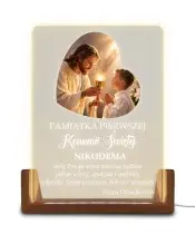 First Holy Communion Souvenir for a Boy LED Frame