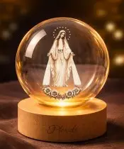 3D-Kristallkugel Maria, die Mutter Gottes
