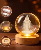 3D Crystal Ball Mother Mary
