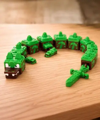 Smok 3D Minecraft Figurka Przegubowa Ruchomy Kolekcjonerski 36 cm | Plexido.pl