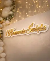 Napis Pierwsza Komunia Święta Na Ściankę Duży Złoty Ozdoba Dekoracja