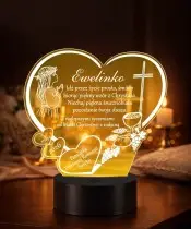 3D-Plexido-LED-Lampe als Souvenir zur Erstkommunion für ein Mädchen