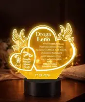 3D-Plexido-LED-Lampe. Geschenk zur Erstkommunion für ein Mädchen