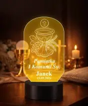 Lampka LED 3D Plexido Prezent na Komunię Świętą