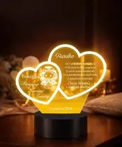 3D-Plexido-LED-Lampe. Ein Kommunion-Souvenir für einen Jungen
