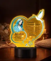 Lampka LED Plexido Pamiątka Pierwszej Komunii Maryja