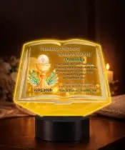 Pamiątka Komunii Świętej Lampka LED Plexido