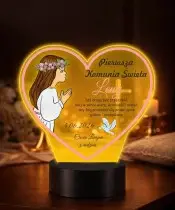 3D Plexido LED Lamp Holy Communion Heart