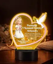3D LED Lampe Souvenir zur Kommunion eines Mädchens