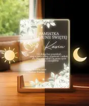 First Holy Communion Souvenir Wooden LED Frame Roses