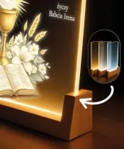 First Holy Communion Gift Wooden LED Frame Chalice IHS