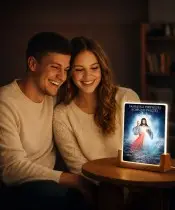 First Holy Communion Gift Souvenir LED Frame Jesus