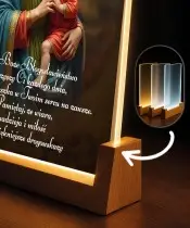 Pierwsza Komunia Święta Prezent Pamiątka Ramka LED Maryja