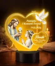 Plexido LED Lamp Souvenir of First Holy Communion for a Girl Jesus