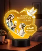 Plexido LED Lamp Souvenir of First Holy Communion for a Girl Jesus