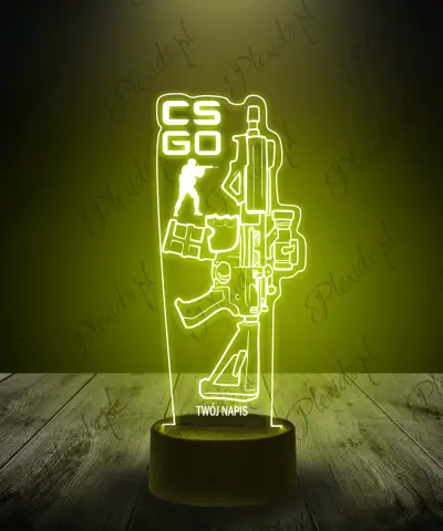 Lampka LED 3D Plexido Counter-Strike CS GO Pistolet - 1