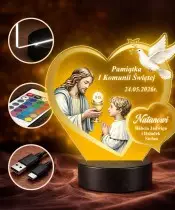 Lampka LED Plexido Pamiątka Pierwszej Komunii Świętej Dla Chłopca Jezus