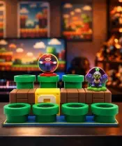 Półka Kolekcjonerska Na Figurki McDonalds Ekspozytor Super Mario