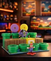 Półka Kolekcjonerska Na Figurki McDonalds Ekspozytor Super Mario