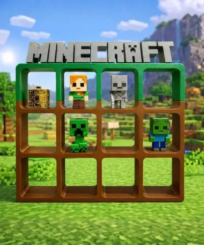 Organizer Minecraft Półka Kolekcjonerska na Figurki Kinder Joy Regał | Plexido.pl