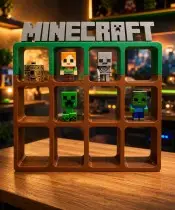 Organizer Minecraft Półka Kolekcjonerska na Figurki Kinder Joy Regał