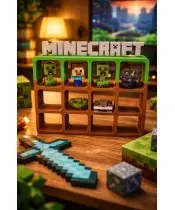 Organizer Minecraft Półka Kolekcjonerska na Figurki Kinder Joy Regał